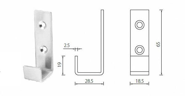 Surface mounted stainless steel coat hook CHS02 - Accessories - 1 CHS02 Surface mounted stainless steel coat hook-3