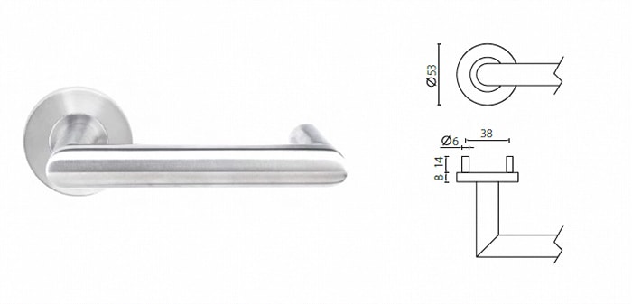 Commercial Door Handle For Public Buildings En1906