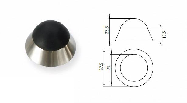 DSS07 stainless steel modern door stop,wall mounted - Door Stop - 1 DSS07 stainless steel modern door stop-X