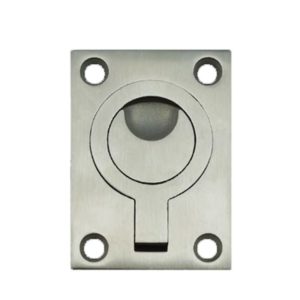 FHS07 stainless steel flush pull handle with ring pull, satin finish FHS07 stainless steel flush pull handle with ring pull, satin finish