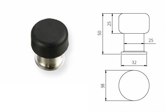 Floor Mount or Wall Mount stainless steel door stop DSS05 - Door Stop - 1 Floor Mount or Wall Mount stainless steel door stop DSS05-X