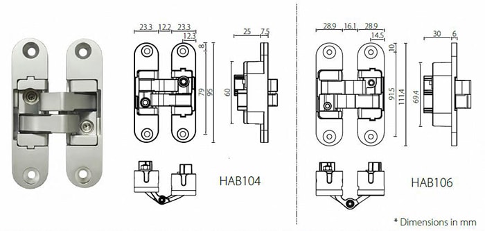 HAB10 series 180 degree concealed hinge with small size - Door Hinge - 1 HAB10 series 180 degree concealed hinge with small size-3