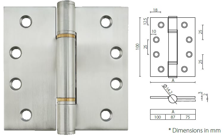 4 - x 4 - x3 mm heavy duty door hinge for commercial doors - Door Hinge - 1 Heavy Duty Butt Hinge HD Series