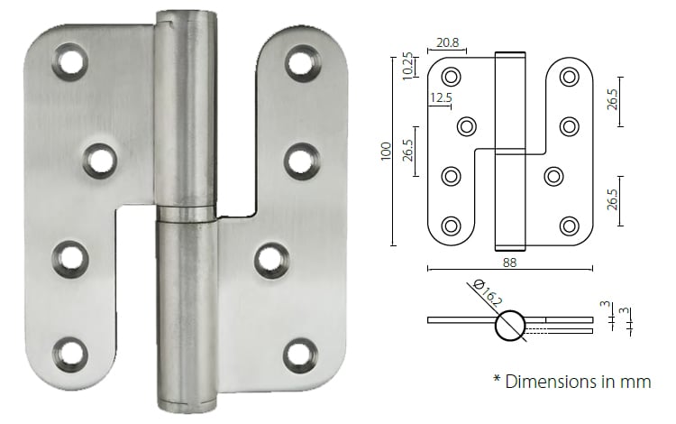 L shape lift off hinge 3mm thickness-2
