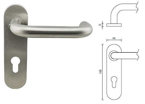 SP09 Series Modern Door Handles With Backplate 168*44mm - Door Handle - 1 Modern Door Handles With Backplate For Commercial And Residential Use