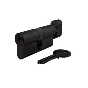 Modern matte black door handle - - News - 11 Modern matte black lock cylinder with thumbturn 30mmX30mm