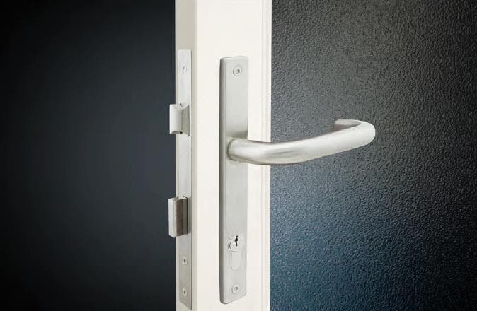 SP04 narrow plate uPVC door handle 70mm for slim profile doors - Door Handle - 2 SP04SL104 narrow plate uPVC door handle 70mm-application