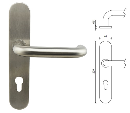 SP07 Door Handle With Plate For Commercial & Residential Use - Door Handle - 1 Long Plate Door Handle For Commercial & Residential Use-application