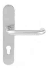 SP07 Door Handle With Plate For Commercial & Residential Use - Door Handle - 3 SP07 escutcheon options-euro cylinder