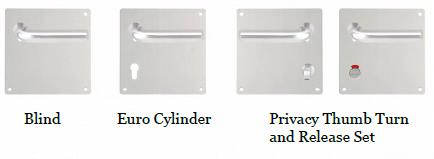 SP14 commercial door handle sets for hospitals, fire rated door handle - Door Handle - 2 SP14SL102 escutcheon options