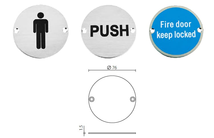 SPS01 Signs made of stainless steel - Accessories - 1 SPS01 Signs made of stainless steel-3