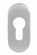 Narrow Profile Door Handle With Oval Rose Design - Door Handle - 4 SR03 profile door handle escutcheon option-euro cylinder