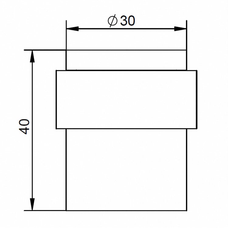 Stainless steel door stopper screwfix, floor mounted - Door Stop - 1