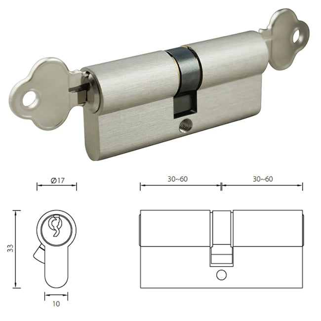 european profile cylinder ECS-EF3030