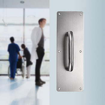 How antimicrobial door hardware work? - News - 8 Antimicicrobial Push Plates with Handles-antimicrobial door hardware