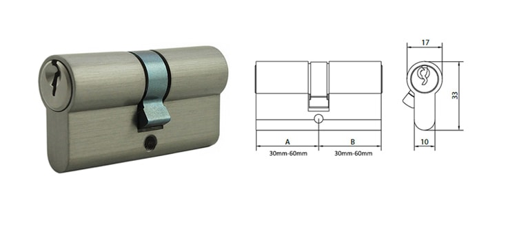 Master key cylinder for different level master keying system - Euro Cylinder - 1 master key cylinder, factory supply