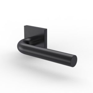 Modern matte black door handle SR10SL101-BK, EN1906 Grade 3 tested Modern matte black door handle SR10SL101-BK, EN1906 Grade 3 tested